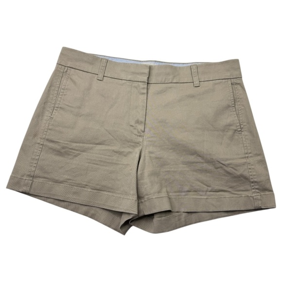J.Crew Khaki 4" Stretch Pockets Chino Shorts - Picture 1 of 11